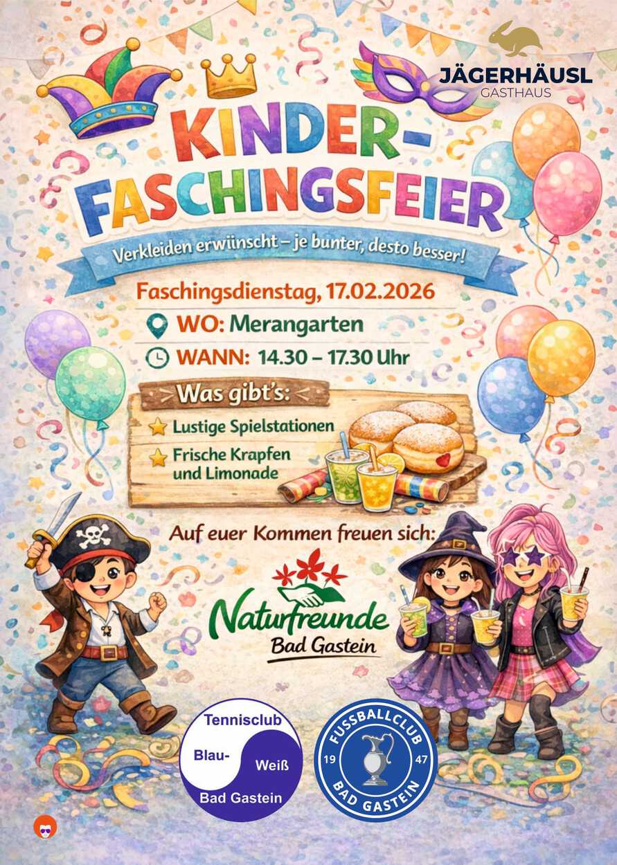 Faschingsparty am Faschingsdienstag im Merangarten